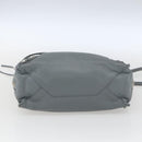 BALENCIAGA Paper Mini Hand Bag Leather 2way Gray Silver 305582 Auth ka1629M-5
