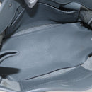 BALENCIAGA Paper Mini Hand Bag Leather 2way Gray Silver 305582 Auth ka1629M-10