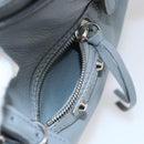 BALENCIAGA Paper Mini Hand Bag Leather 2way Gray Silver 305582 Auth ka1629M-25