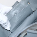 BALENCIAGA Paper Mini Hand Bag Leather 2way Gray Silver 305582 Auth ka1629M-11