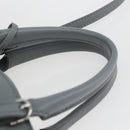 BALENCIAGA Paper Mini Hand Bag Leather 2way Gray Silver 305582 Auth ka1629M-14