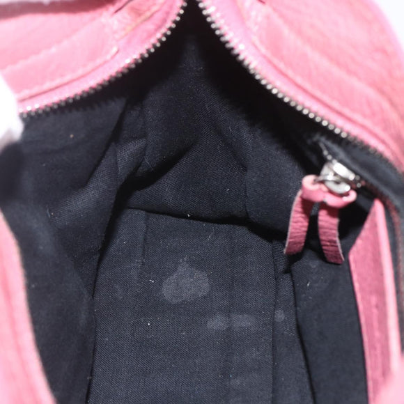 BALENCIAGA Classic Mini City Hand Bag Leather 2way Pink 300295 Auth ka1630M