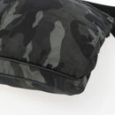 PRADA Camouflage Shoulder Bag Nylon Green Silver Auth ka1631V-15