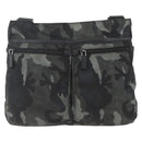 PRADA Camouflage Shoulder Bag Nylon Green Silver Auth ka1631V-13