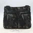 PRADA Camouflage Schultertasche Nylon Grün Silber Auth ka1631V-12