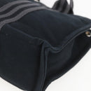 HERMES Fourre Tout PM Hand Bag Canvas Black Silver Auth ka1633-15