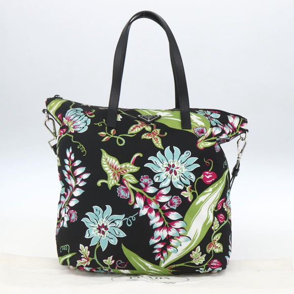 PRADA Tote Bag Nylon 2way Multicolor Silver Auth ka1634V