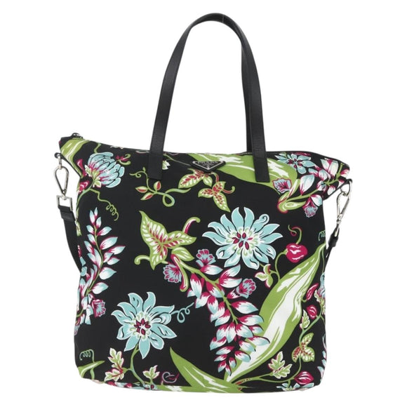 PRADA Tote Bag Nylon 2way Multicolor Silver Auth ka1634V