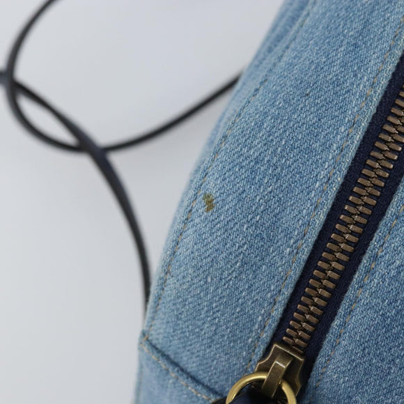 GUCCI Small Camera bag GG Marmont Bag Denim Light Blue 447632 Auth ka1639SAV