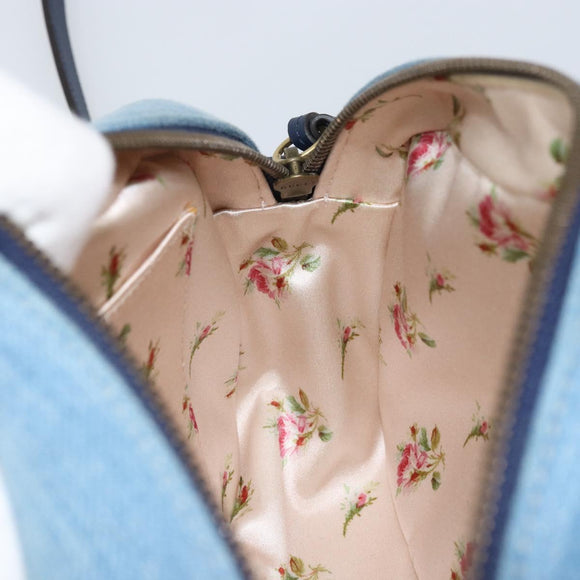 GUCCI Small Camera bag GG Marmont Bag Denim Light Blue 447632 Auth ka1639SAV