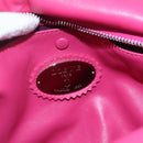 LOEWE Anagram Seville Hand Bag Leather 2way Pink Silver Auth ka1644M-21