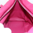 LOEWE Anagram Seville Hand Bag Leather 2way Pink Silver Auth ka1644M-23