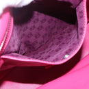 LOEWE Anagram Seville Hand Bag Leather 2way Pink Silver Auth ka1644M-24