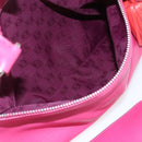 LOEWE Anagram Seville Hand Bag Leather 2way Pink Silver Auth ka1644M-25