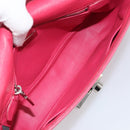 PRADA Chain Shoulder Bag Safiano leather Pink Silver Auth ka1645V-10