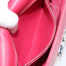 PRADA Chain Shoulder Bag Safiano leather Pink Silver Auth ka1645V-25