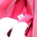 PRADA Chain Shoulder Bag Safiano leather Pink Silver Auth ka1645V-11