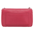 PRADA Chain Shoulder Bag Safiano leather Pink Silver Auth ka1645V-2