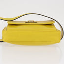GUCCI Waist bag Leather Yellow Silver 598080 Auth ka1647M-10