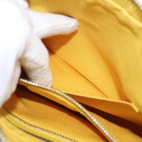 GUCCI Waist bag Leather Yellow Silver 598080 Auth ka1647M