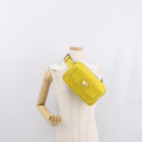 GUCCI Waist bag Leather Yellow Silver 598080 Auth ka1647M-26