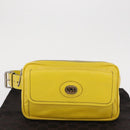 GUCCI Waist bag Leather Yellow Silver 598080 Auth ka1647M-27