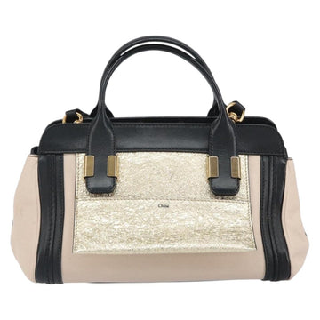 Chloe Little Alice Hand Bag Leather 2way Pink Gold Auth ka1649V - 0