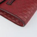 GUCCI Horsebit Micro GG Canvas Emily Bag Leather Outlet Red 449636 Auth ka1651-14