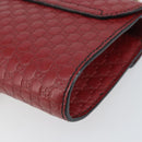 GUCCI Horsebit Micro GG Canvas Emily Bag Leather Outlet Red 449636 Auth ka1651-15