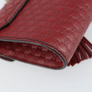 GUCCI Horsebit Micro GG Canvas Emily Bag Leather Outlet Red 449636 Auth ka1651-16