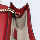 GUCCI Horsebit Micro GG Canvas Emily Bag Leather Outlet Red 449636 Auth ka1651-20
