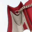 GUCCI Horsebit Micro GG Canvas Emily Bag Leather Outlet Red 449636 Auth ka1651-21