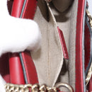 GUCCI Horsebit Micro GG Canvas Emily Bag Leather Outlet Red 449636 Auth ka1651-22