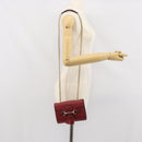 GUCCI Horsebit Micro GG Canvas Emily Bag Leather Outlet Red 449636 Auth ka1651-23