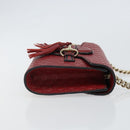 GUCCI Horsebit Micro GG Canvas Emily Bag Leather Outlet Red 449636 Auth ka1651-3