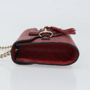 GUCCI Horsebit Micro GG Canvas Emily Bag Leather Outlet Red 449636 Auth ka1651-4