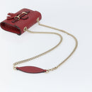 GUCCI Horsebit Micro GG Canvas Emily Bag Leather Outlet Red 449636 Auth ka1651-7