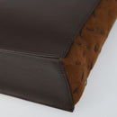 BURBERRY Shoulder Bag Leather Brown Silver Auth ka1655V-15