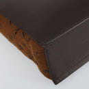 BURBERRY Shoulder Bag Leather Brown Silver Auth ka1655V-16