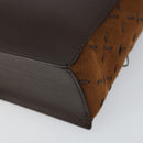 BURBERRY Shoulder Bag Leather Brown Silver Auth ka1655V-9
