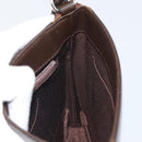 BURBERRY Shoulder Bag Leather Brown Silver Auth ka1655V-19