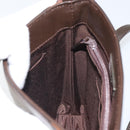 BURBERRY Shoulder Bag Leather Brown Silver Auth ka1655V-20