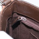 BURBERRY Shoulder Bag Leather Brown Silver Auth ka1655V-21