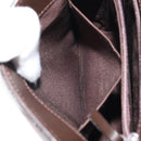 BURBERRY Shoulder Bag Leather Brown Silver Auth ka1655V-23