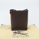 BURBERRY Shoulder Bag Leather Brown Silver Auth ka1655V-12