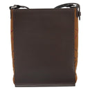 BURBERRY Shoulder Bag Leather Brown Silver Auth ka1655V-2