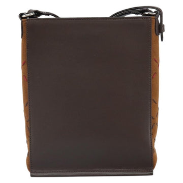 BURBERRY Shoulder Bag Leather Brown Silver Auth ka1655V - 0