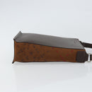 BURBERRY Shoulder Bag Leather Brown Silver Auth ka1655V-3