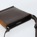 BURBERRY Shoulder Bag Leather Brown Silver Auth ka1655V-6