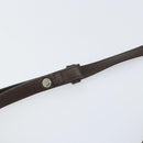 BURBERRY Shoulder Bag Leather Brown Silver Auth ka1655V-8